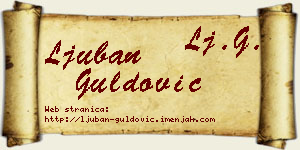 Ljuban Guldović vizit kartica